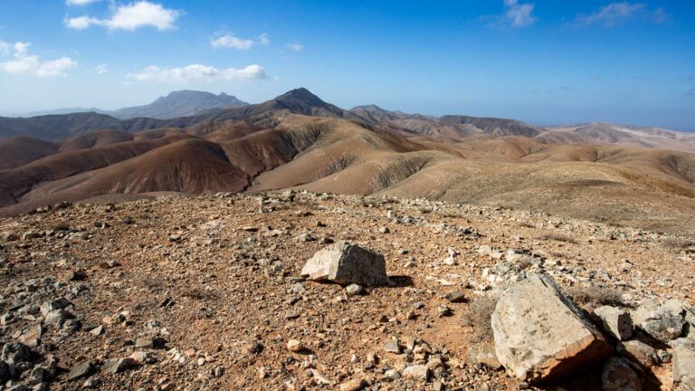 karge Berglandschaft bei Pajara, Inselmitte, Fuerteventura