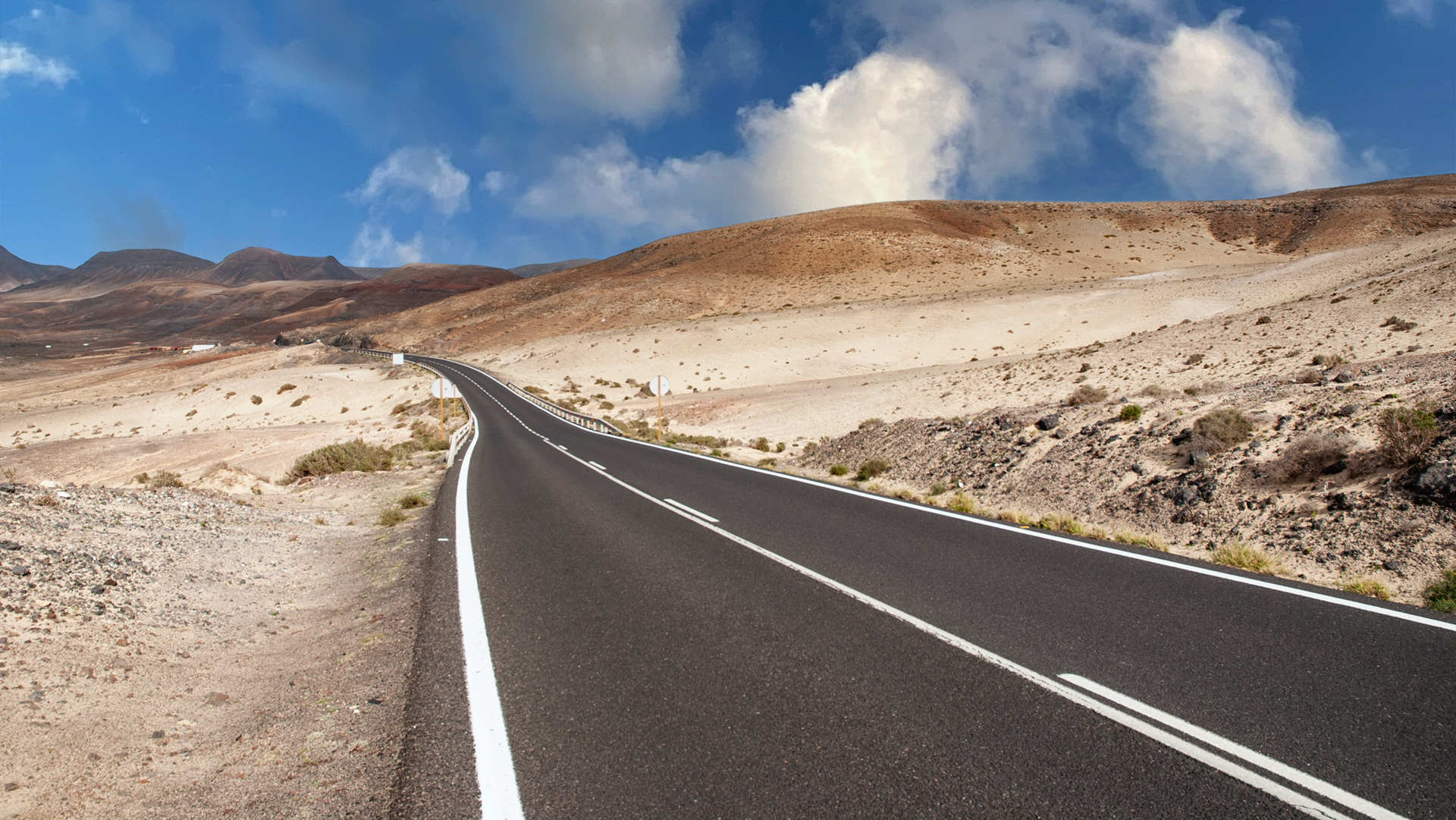Wüstenlandschaft bei La Pared auf Fuerteventura