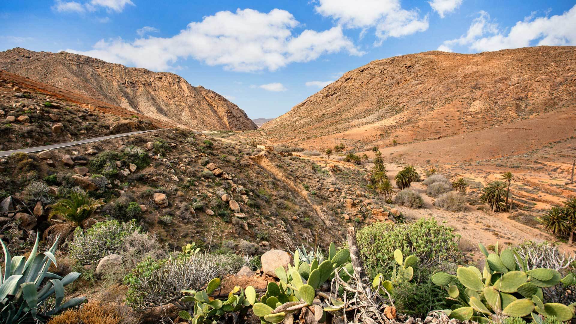 Blick über das Tal zum Barranco de Las Peñitas