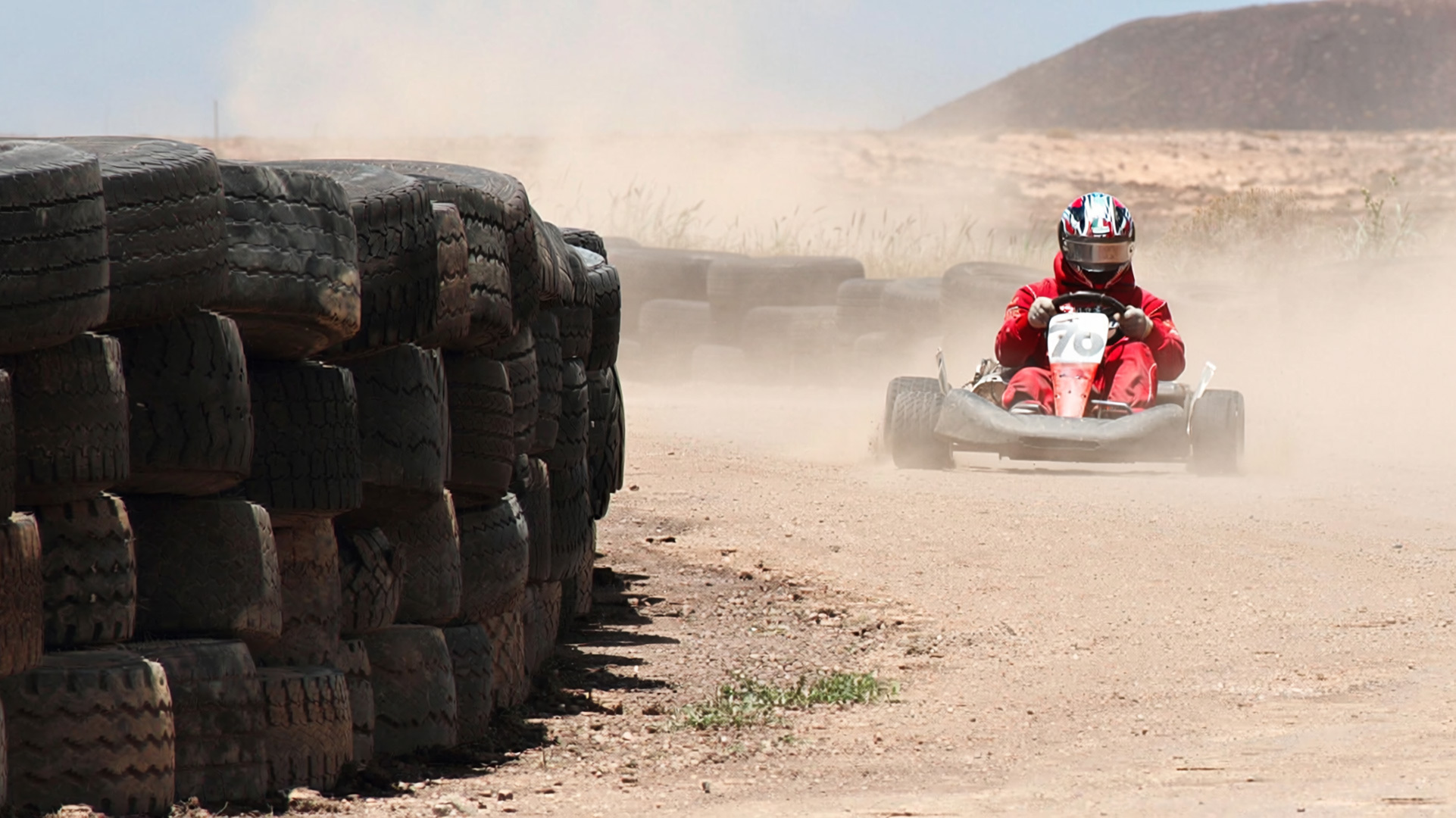 staubige Go Kart Piste