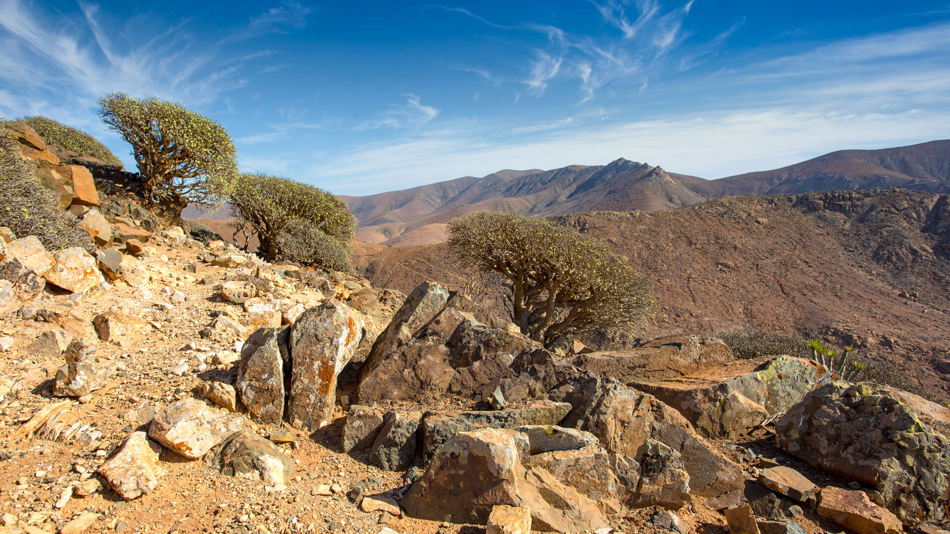 Wanderung durch die Berge im Parque Rural de Betancuria