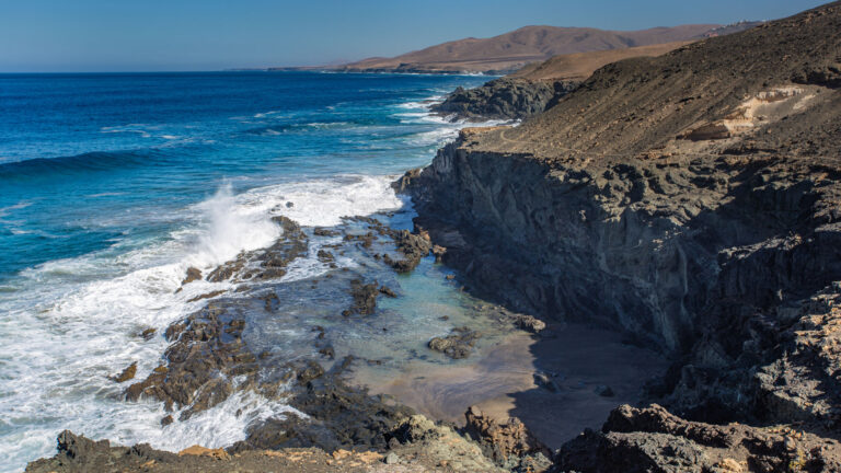 spektakuläre Westküste Fuerteventuras bei Aguas Verdes