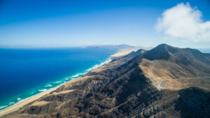 die schroffe Berglandschaft der Halbinsel Jandía, Aelteste Kanarische, Fuerteventura