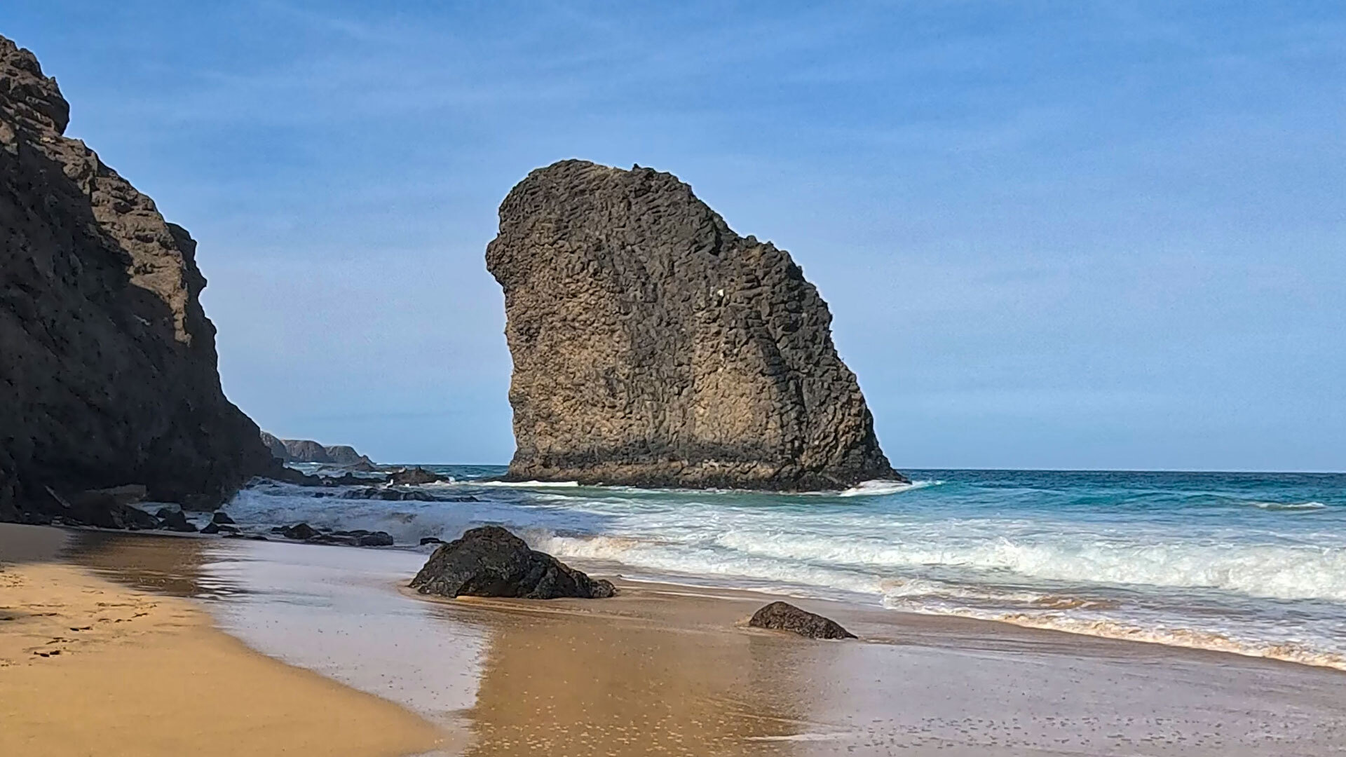 Roque del Moro – gewaltiger Fels am Playa de Cofete