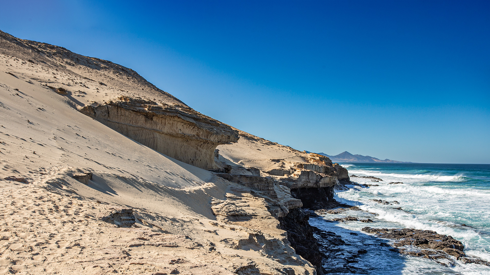Agua Liques – verfestigte Dünen am Atlantik